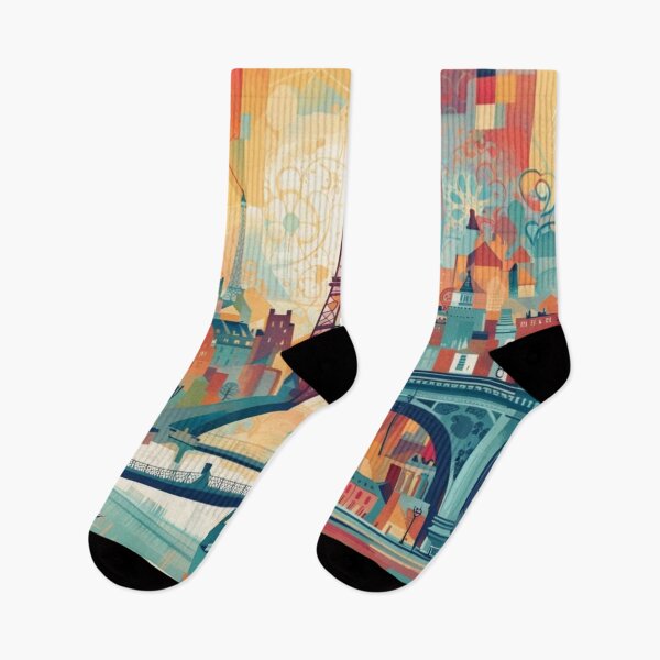 Item preview, Paris abstract art with Eiffel Tower designed and sold by JackFreestone.