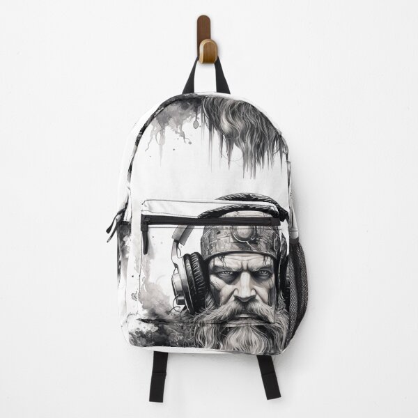 Item preview, Bearded Man with Headphones: A Surreal Portrait designed and sold by Imagination1618.