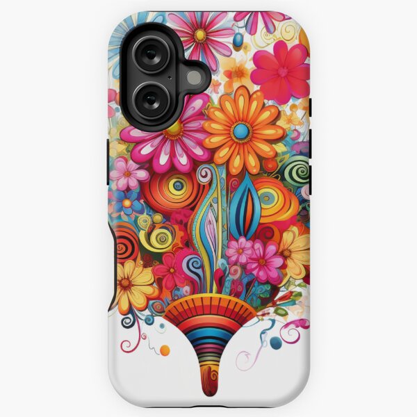 Item preview, Hippy Floral 70s Colorful Swirls Exploding Psychedelic Love designed and sold by Wiseass.