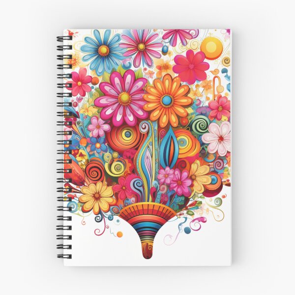 Item preview, Hippy Floral 70s Colorful Swirls Exploding Psychedelic Love designed and sold by Wiseass.