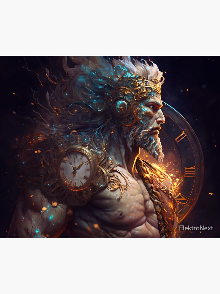 Chronos, god of time Sticker for Sale by ElektroNext