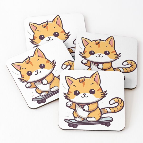 Item preview, Cool Cat Play Skateboarding in Vector Design 2 designed and sold by eyestetix.