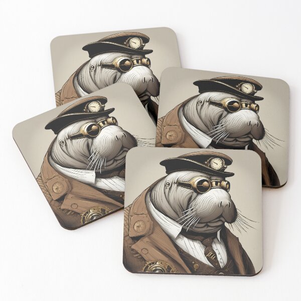 Item preview, Steampunk walrus gentleman designed and sold by Maths-4-Nerds.