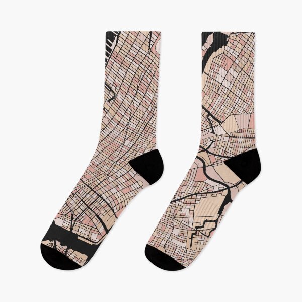 Item preview, New York Map Pattern in Soft Pink Pastels designed and sold by PatternMaps.
