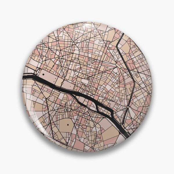 Item preview, Paris Map Pattern in Soft Pink Pastels designed and sold by PatternMaps.
