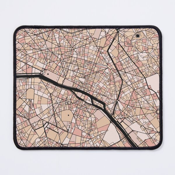 Item preview, Paris Map Pattern in Soft Pink Pastels designed and sold by PatternMaps.