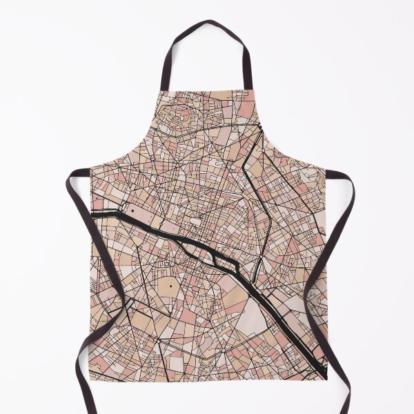 Item preview, Paris Map Pattern in Soft Pink Pastels designed and sold by PatternMaps.