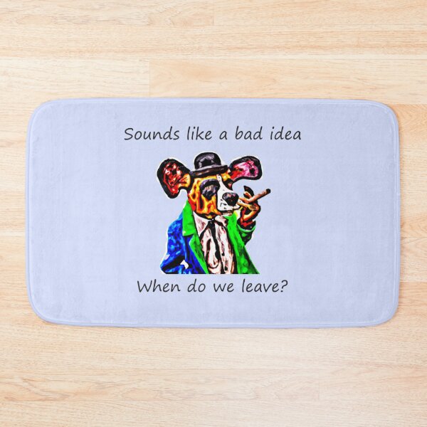 Item preview, bad idea dog smoking a cigar vibrant colors designed and sold by WooshiArt.