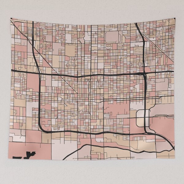 Item preview, Phoenix Map Pattern in Soft Pink Pastels designed and sold by PatternMaps.