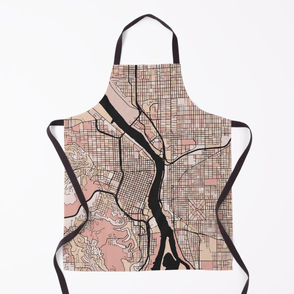Item preview, Portland Map Pattern in Soft Pink Pastels designed and sold by PatternMaps.