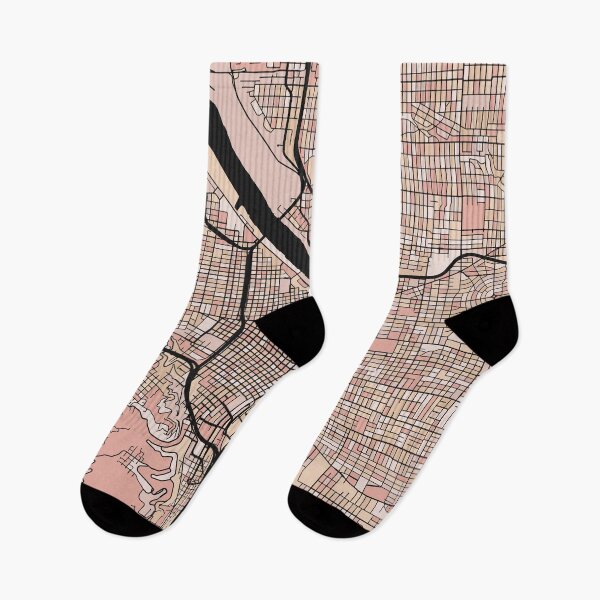 Item preview, Portland Map Pattern in Soft Pink Pastels designed and sold by PatternMaps.