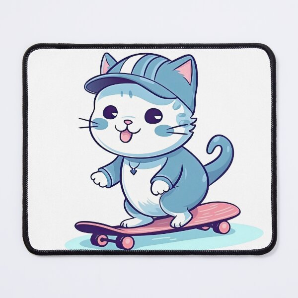 Item preview, Cool Cat Play Skateboarding in Vector Design 3 designed and sold by eyestetix.