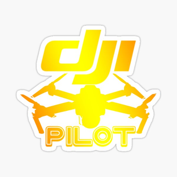 DJI Pilot Drone Pilot Unique Design Golden Gradient Color Unisex T-shirt,mugs,pillows and more Sticker