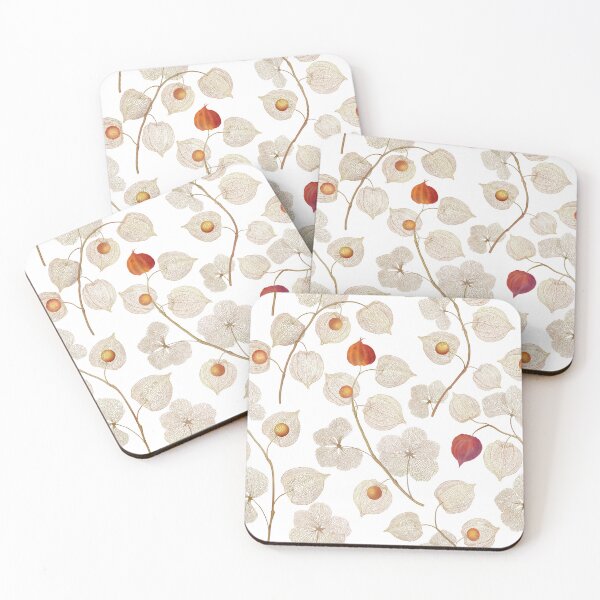 Item preview, Physalis dry plants seamless watercolor pattern. Cape gooseberry flowers. Autumn Aztec Berries. Golden berry structure designed and sold by likapix.