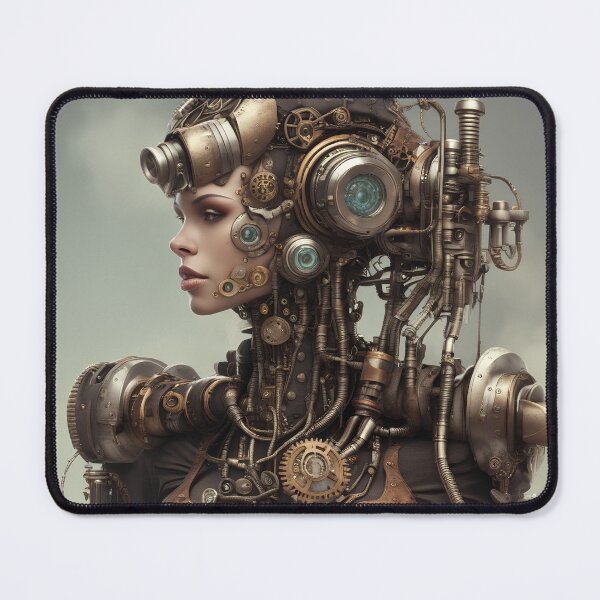 Item preview, Female steampunk cyborg designed and sold by Maths-4-Nerds.