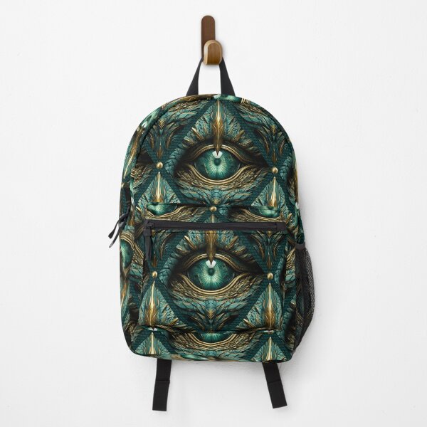 Item preview, Mystic Dragon Eye Fantasy Pattern Teal Green And Gold II designed and sold by sosweet.