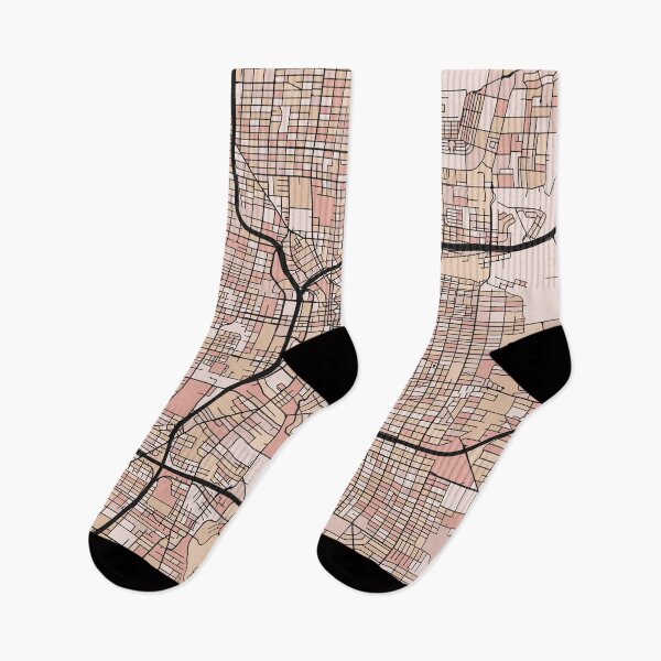 Item preview, San Antonio Map Pattern in Soft Pink Pastels designed and sold by PatternMaps.