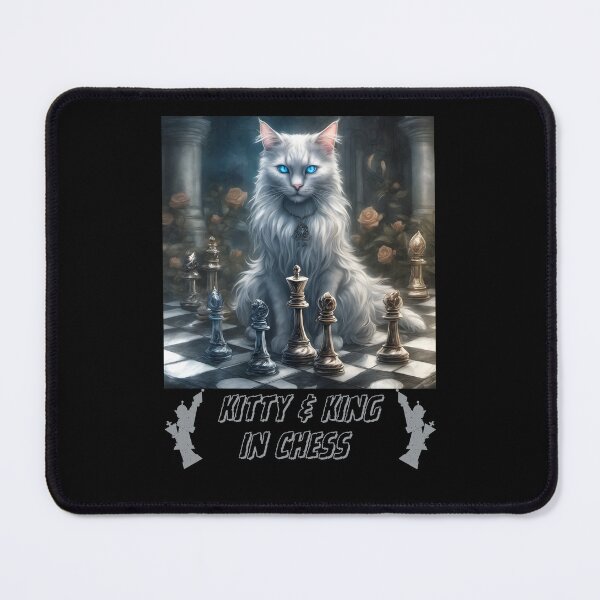 Item preview, Kitty&King in Chess designed and sold by CuteCatsCoffee.