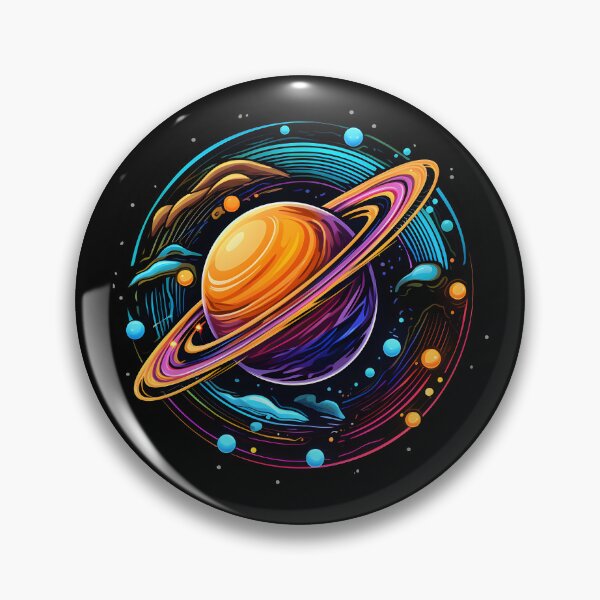 Item preview, Neon Saturn designed and sold by JourneyGems.