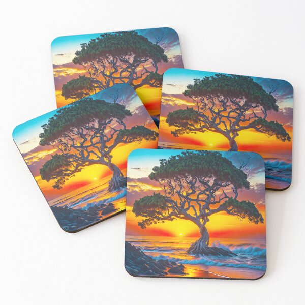 Item preview, Tree of Life. Sunset and the tree in the ocean. designed and sold by Nippitchaya.