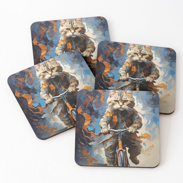 Item preview, Cat Cycling Adventure designed and sold by Ceemko's Vintage Corner.