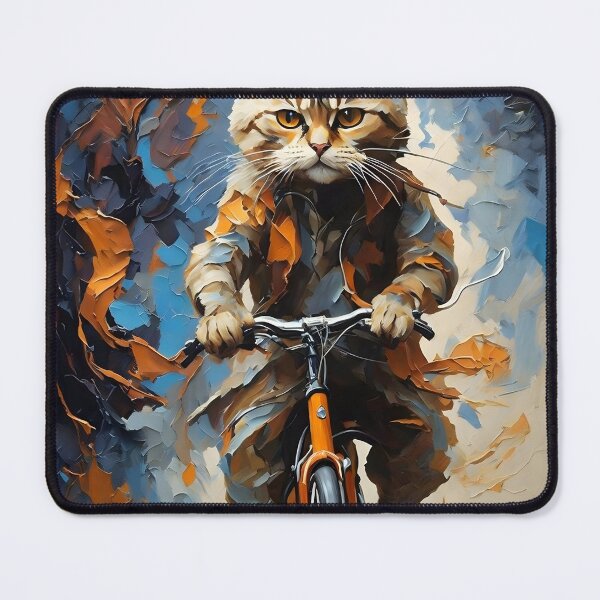 Item preview, Cat Cycling Adventure designed and sold by Ceemko's Vintage Corner.