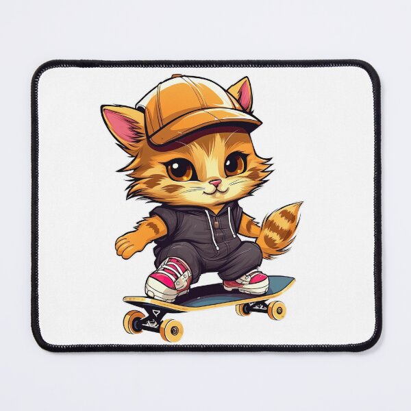 Item preview, Cool Cat Play Skateboarding in Vector Design 4 designed and sold by eyestetix.