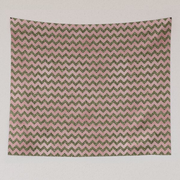 Item preview, Pink and Green Sparkling Chevron designed and sold by BloomCatB.