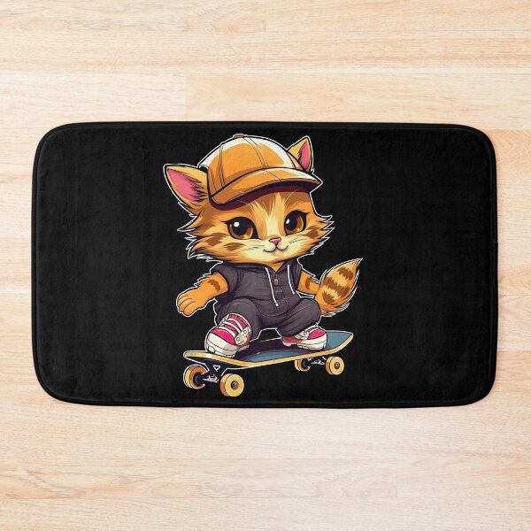 Item preview, Cool Cat Play Skateboarding in Vector Design 4 designed and sold by eyestetix.