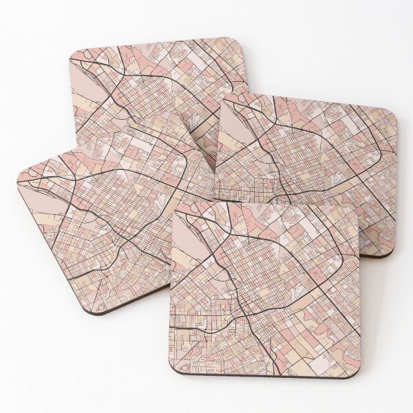 Item preview, San Jose Map Pattern in Soft Pink Pastels designed and sold by PatternMaps.
