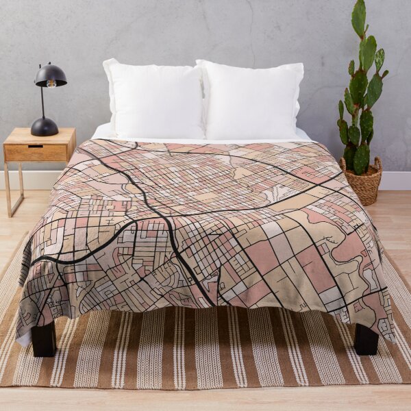Item preview, San Jose Map Pattern in Soft Pink Pastels designed and sold by PatternMaps.