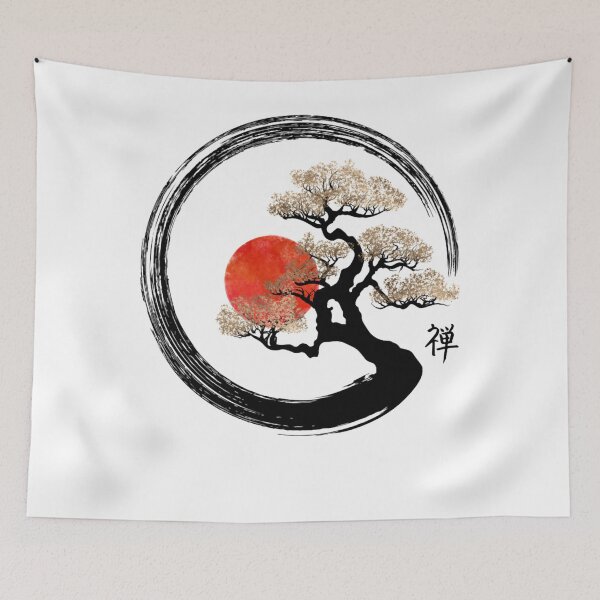 Item preview, Enso Circle and Bonsai Tree on Canvas Classic designed and sold by haewonejileno.