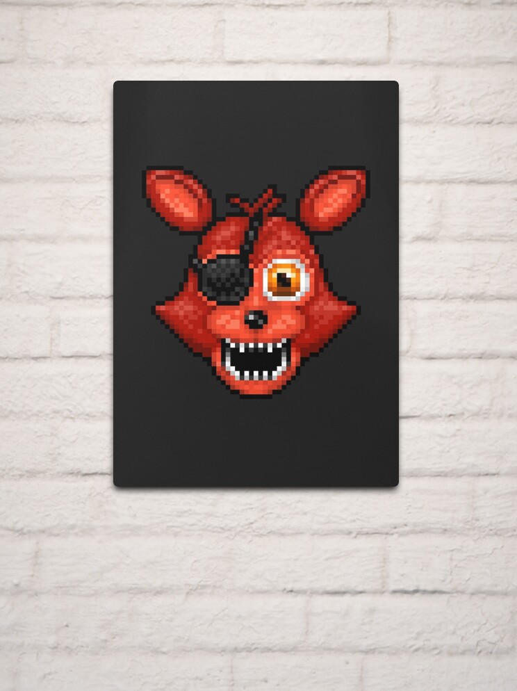 Withered foxy head pixel art