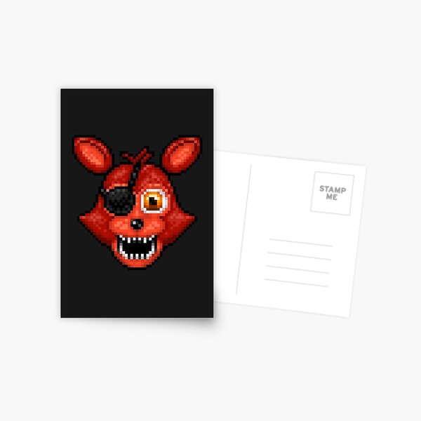 Withered foxy head pixel art