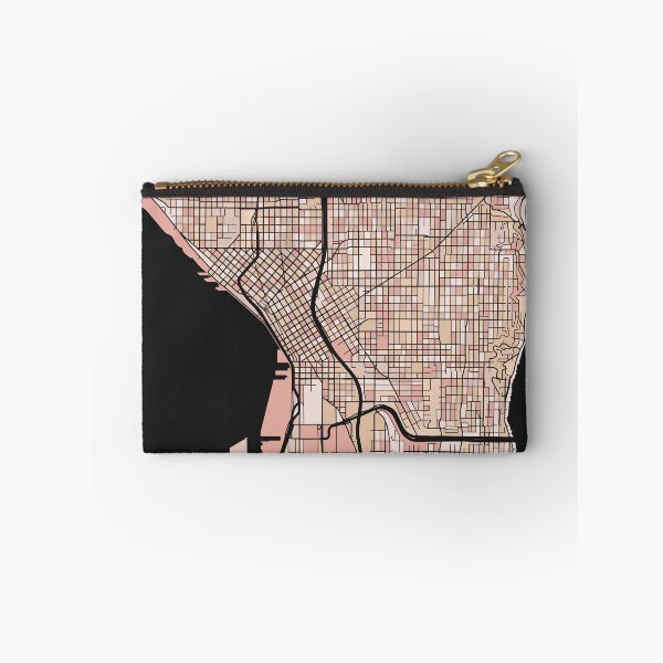 Item preview, Seattle Map Pattern in Soft Pink Pastels designed and sold by PatternMaps.