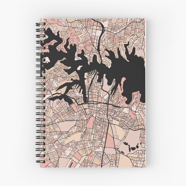 Item preview, Patrón de mapa de Sydney en tonos pastel de color rosa suave designed and sold by PatternMaps.
