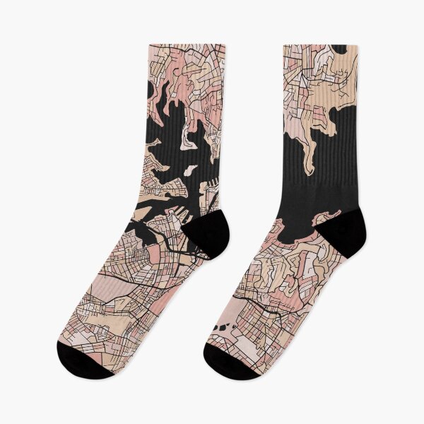 Item preview, Sydney Map Pattern in Soft Pink Pastels designed and sold by PatternMaps.
