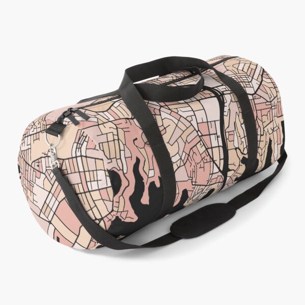 Artikelvorschau, Sydney-Kartenmuster in zarten Pastellrosa entworfen und verkauft von PatternMaps.