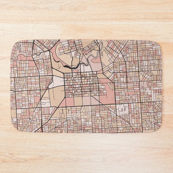 Item preview, Adelaide Map Pattern in Soft Pink Pastels designed and sold by PatternMaps.