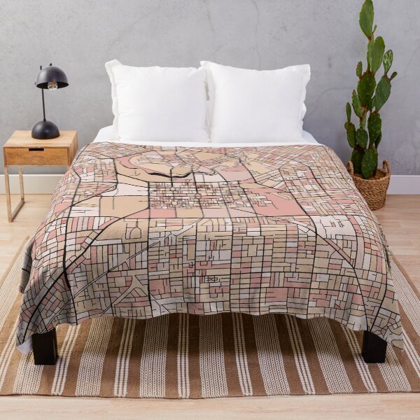 Item preview, Adelaide Map Pattern in Soft Pink Pastels designed and sold by PatternMaps.