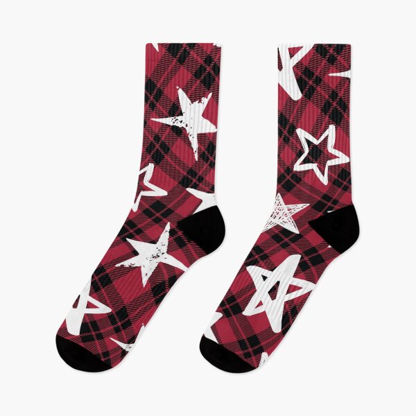 Item preview, check, star, Christmas, black, pattern, strips, designed and sold by mintdiamond21.