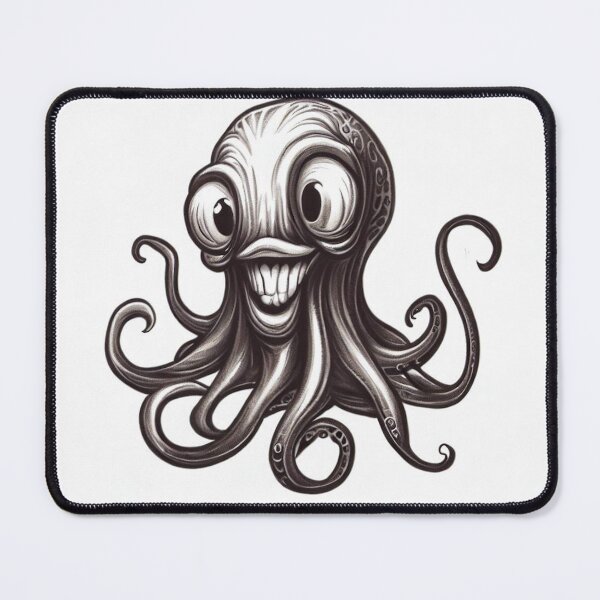Item preview, Octo-Comedy: Pencil Drawing of a Hilarious Octopus designed and sold by ReplyGirl.