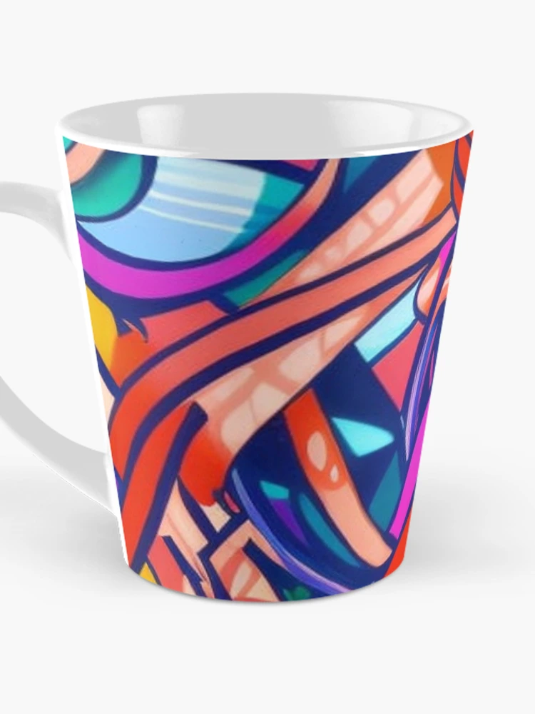 Thumbnail 3 of 4, Coffee Mug, Abstract Colorful Ribbons Pattern designed and sold by calibrit.