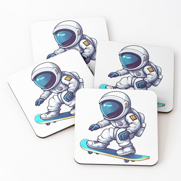 Item preview, Cute Astronaut Play Skateboard designed and sold by eyestetix.