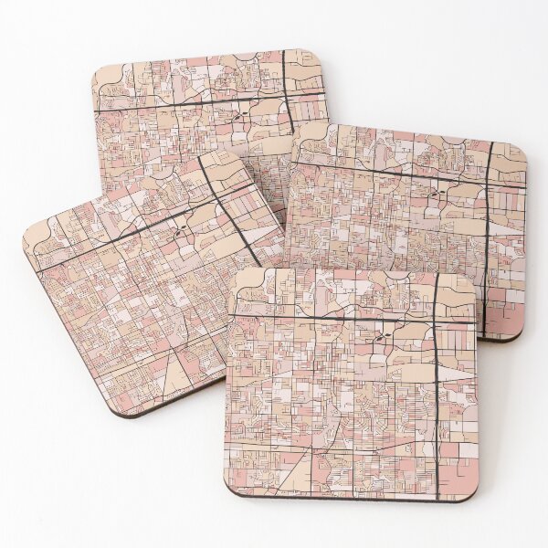 Item preview, Arlington Map Pattern in Soft Pink Pastels designed and sold by PatternMaps.