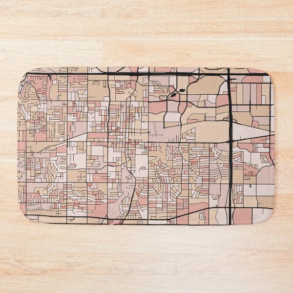 Item preview, Arlington Map Pattern in Soft Pink Pastels designed and sold by PatternMaps.