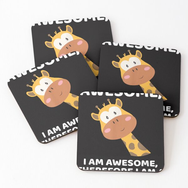 Item preview, Giraffe's are Awesome I am Awesome, Therefore I am a Giraffe T-Shirt designed and sold by RogerCooka.