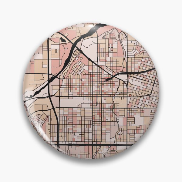 Item preview, Bakersfield Map Pattern in Soft Pink Pastels designed and sold by PatternMaps.