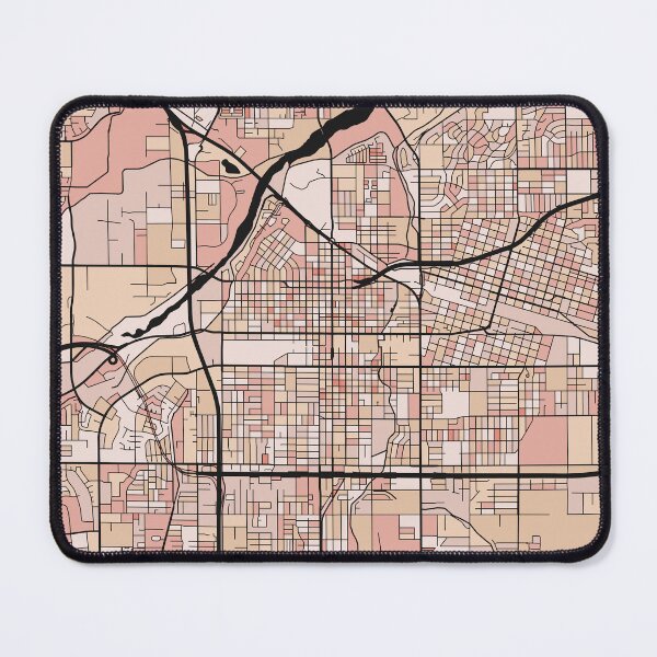 Item preview, Bakersfield Map Pattern in Soft Pink Pastels designed and sold by PatternMaps.