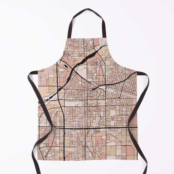 Item preview, Bakersfield Map Pattern in Soft Pink Pastels designed and sold by PatternMaps.